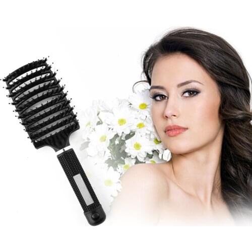 Women Hair Scalp Massage Comb Bristle & Nylon Hairbrush Wet Curly Detangle Hair Brush for Salon Hairdressing Styling Tools