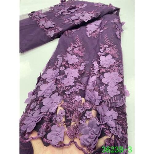 Women Floral lace sequins embroidery lace 3D Lazer high quality wedding party dress DIY tulle laces net lace fabric 5Yards