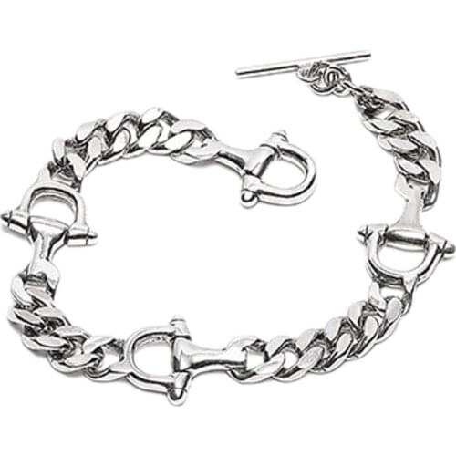 BOCAI Fashion S925 Sterling Silver Bracelet Women Personality Retro 925 Silver Heavy Industry Woman Bracelet