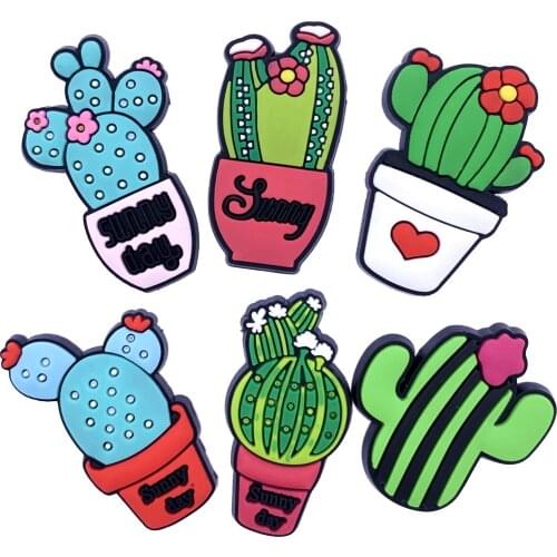 10PCS/Set New Plant Cartoon Soft Silicone Cactus Flat Back Accessories For DIY Jewelry Scrapbook Phone Case Component Making