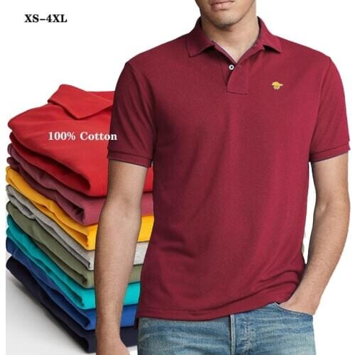 100% Cotton Top quality Summer Classic Brand Mens polos shirts Short sleeve Casual polos homme Fashion mens clothing tops XS-4XL