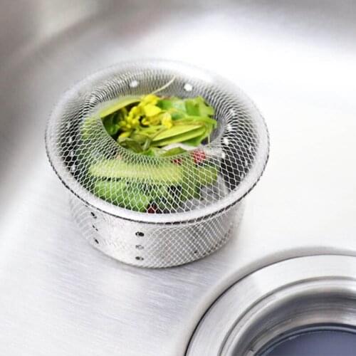 100pcs White Kitchen Sink Strainer Residue Collector Bathroom Hair Rubbish Storage Mesh Bag Sewer Water Filter for Home Hotel