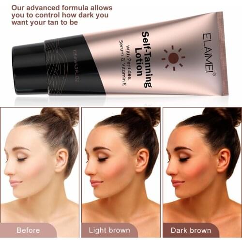 125ml Long Lasting Sunless Tanning Self Tan Tanning Cream Beauty Bronze Color Cream Brown Premium Tanning Cream Body Bronzer