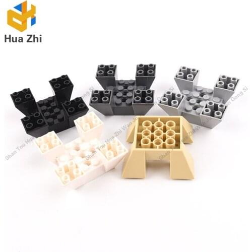 "Building Blocks Parts 30373 2PCS Slope Inverted 65degrees 6 x 6 x 2 Quad with Cutouts LEGOING MOCS Education"