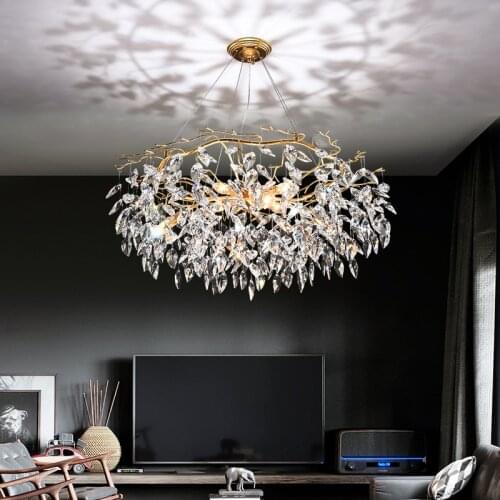 2021 New K9 crystal Chandelier Post-modern Nordic style LED lamp Living Room Hotel Lobby bedroom restaurant Decor Lighting