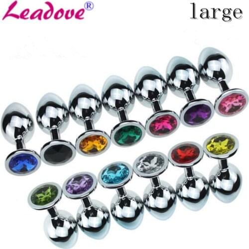3pcs/lot S+M+L Size Smooth Touch Aluminum Alloy Metal Butt Plug With Crystal Jewelry Anal Plug Private Goods for Women