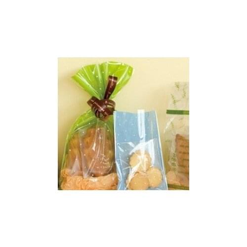 300pcs/lot Pink Green Blue Dotted Cellophane Cookie Bag,Bakery Gift Bag