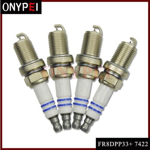 4pcs/lot FR8DPP33 7422 0242230500 Platinum Spark Plug For Mercedes-Benz Chrysler Kia Toyota 0041591903 0031599403 0041595003