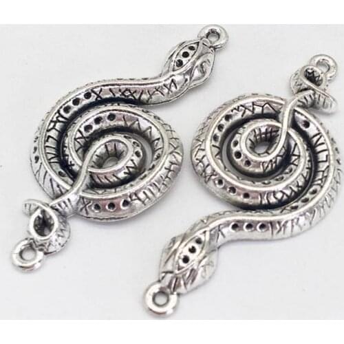 5 pcs Charms metal snake,Antique Making pendant fit,Vintage Tibetan Silver,jewelry DIY bracelet necklace