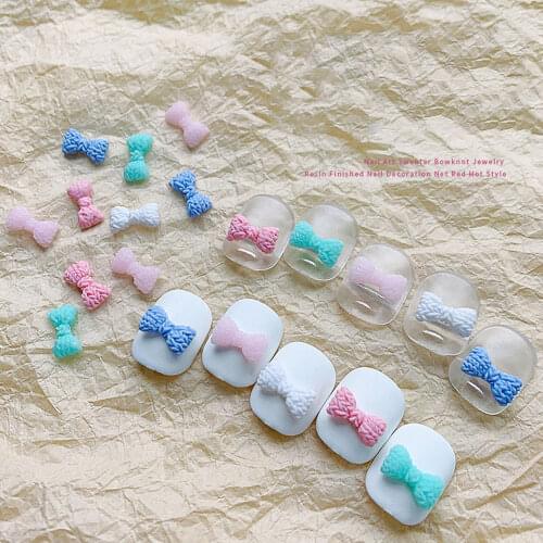 10 PCS Elegant Nail Art Bowknot Three-Dimensional Resin Jewelry Nail Decoration DIY Nail Diamond Jewelry