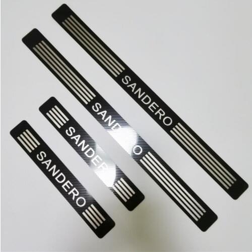 Car Accessories For Dacia Renault Sandero 2013-2021 Door Sill Cover Guard Stainless Scuff Plate Bar Welcome Kick Pedal Protector