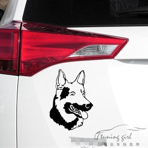 Car Stickers Shepherd Dog Wolf Dog Wolfhound demi-wolf Funny Creative Decals For Tail Waterproof Auto Tuning Styling 20x14cm D10