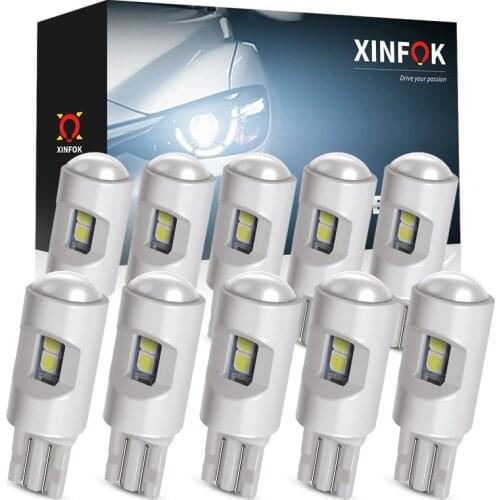 Car W5W 3030 SMD T10 LED 194 168 Replacement DC 12V White Reverse Instrument Panel Lamp Ceramics Bulbs For Clearance Lights