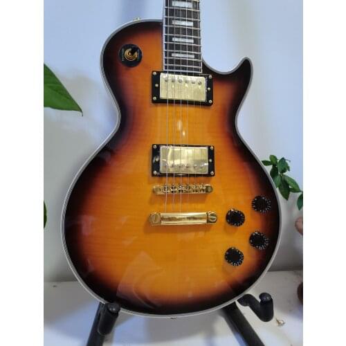 Free transportation, 6 string electric guitar, tiger veneer, rosewood fingerboard, can be customized