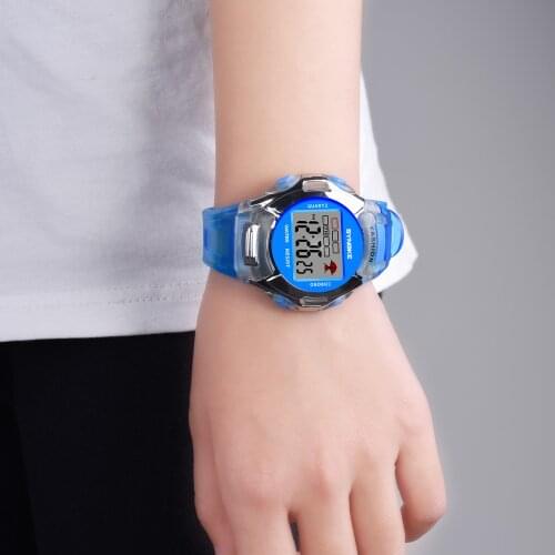 SYNOKE Kids Watch Sports Life Waterproof Design Cute Pink Girl LED Digital Watch Alarm Week Electronic Clock Children Watches