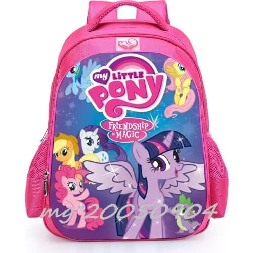 My Little Baby girl pony 16 Inch Backpack Children School Bags Boys Girls Daily Travel Backpack Cartoon Mochila School Gifts