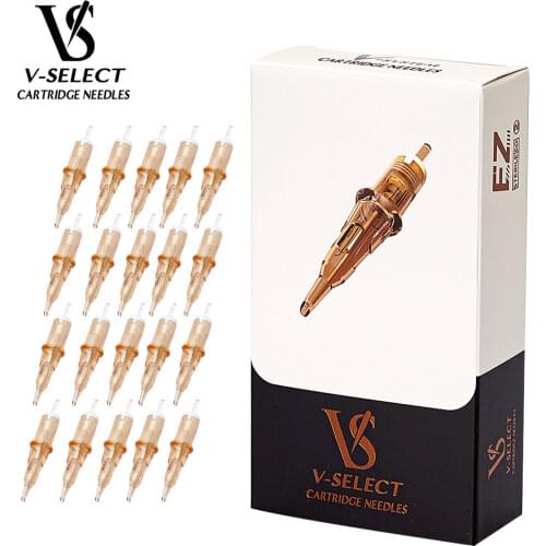 EZ V Select Tattoo Cartridge Needles #10 (0.30 MM) Round Liner Safety Elastic Membrane for Rotary Machines 20 PCS/Box