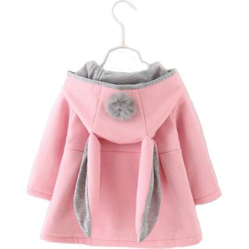 2017 Spring Girl baby Clothes Outfit Casual Sports hooded Jacket Coats for baby Clothing girls brand Rabbit ear outerwear coats