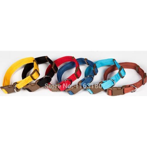 36pcs/lot Nylon Dog Collars Pets Adjustable Necklace Collar Polyester Fashionable Puppy Pet Collars with Bells Cat Dogs Collars