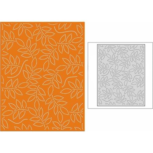 New 2021 Round Spotted Olive Leaves Metal Cutting Dies for DIY Scrapbooking and Card Making Background Embossing Craft No Stamps