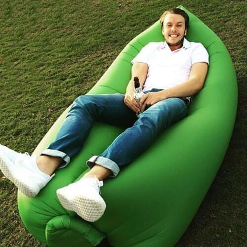 Outdoor Camping Inflatable Lounge Chair Air Sofa Light Beach Sleeping Bag Air Hammock Foldable Fast Inflatable Sofa Beach