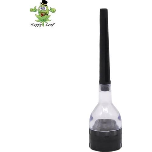 Plastic 3 In1 Multi-function Funnel Weed Grinder Tobacco Herb Spice Crusher Cracker Miller with 78mm Cigarette Cone Roller Maker