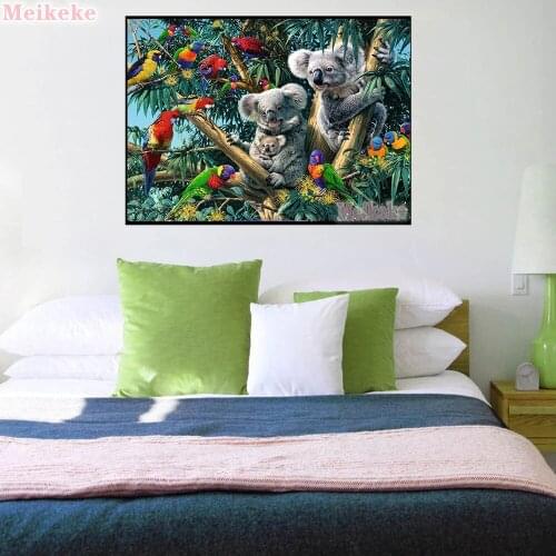 Full square/round 5D diamond painting koala mosaic landscape cross stitch crystal diamond embroidery home decoration painting