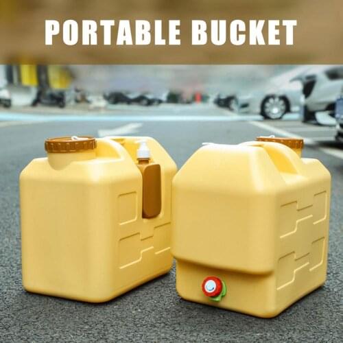 20L Outdoor Portable Car Water Bucket Thickened And Durable Car Water Tank For Self-driving And Household Pure Square Bucket