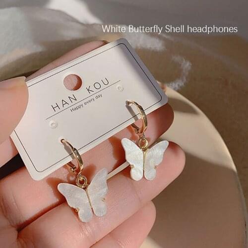 S925 Silver Needle Earrings 2021 Trend New Butterfly Ear Cartilage Piercing Korean Fashion Jewelry Simple Versatile Earrings