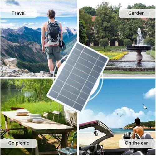 Outdoor 5W 5V Portable Solar Charger Panel Climbing Fast Charger Polysilicon Tablet Solar Generator Solar Battery