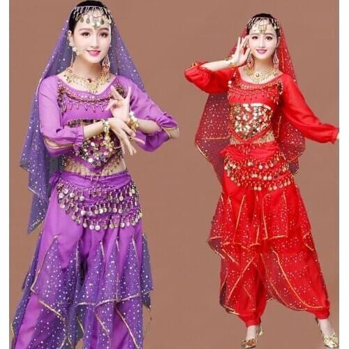 Women Stage Performance Oriental Indian Dance Costume Set Bollywood Belly Dancing Clothes High Quality India Dance Wear