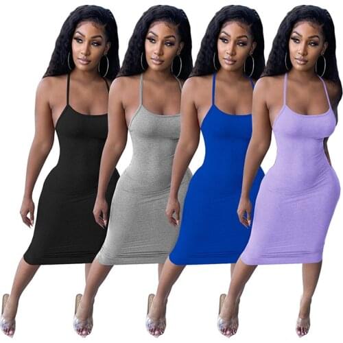 Echoine Cross Strap Midi Dress Women Sexy Bodycon Skinny Vintage Vestidos Fitness Sleeveless Ladies Party Dresses Clubwear