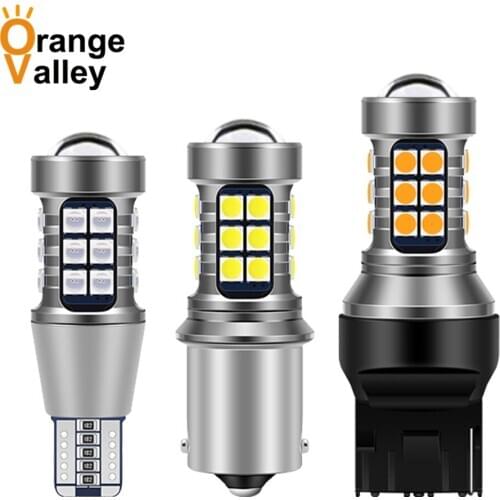 10Pcs BA15S 1156 P21W 7440 T15 W16W LED 27 SMD 3030 Car LED Auto DRL Turn Signal Light Reversing lamp