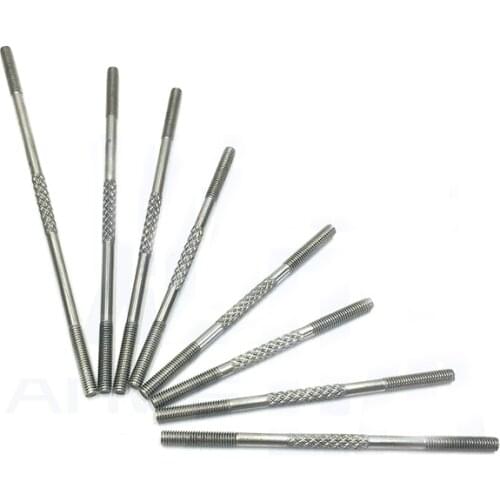 10PCS M3 Connecting Rod L25mm-190mm Servo Linkage Stainless Steel Push Rod with Dual End Thread L14mm for RC Boat Car Airplane