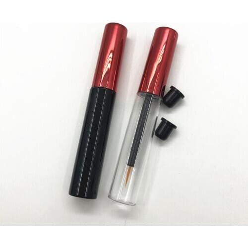 20/50pcs 5ml Plastic Empty Liquid Eye Liner Tube Eye Lash Vial Eyelash Bottle Eyeliner Container Make Up Tube With Red Lid