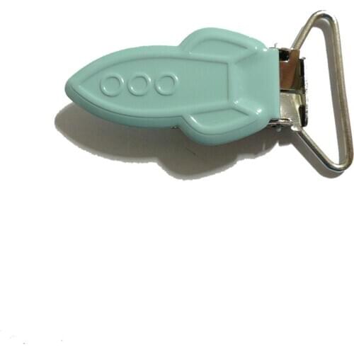 25pcs 1'' 25mm #34 TURQUOISE Enamel Rockets Suspender Clips