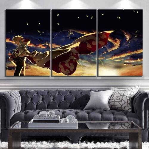 3Pcs Japan Anime Caudros Posters Wall Art Pictures Decorated HD Canvas Home Decor Accessories Paintings Living Room Decoration