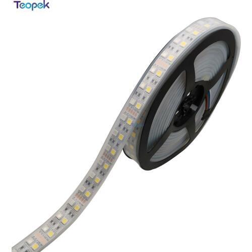 5M 5050 RGB SMD Double Row RGBW RGB+White Flexible LED Strip Light Lamp 120 LEDs/m 600LEDs Non-waterproof DC12V