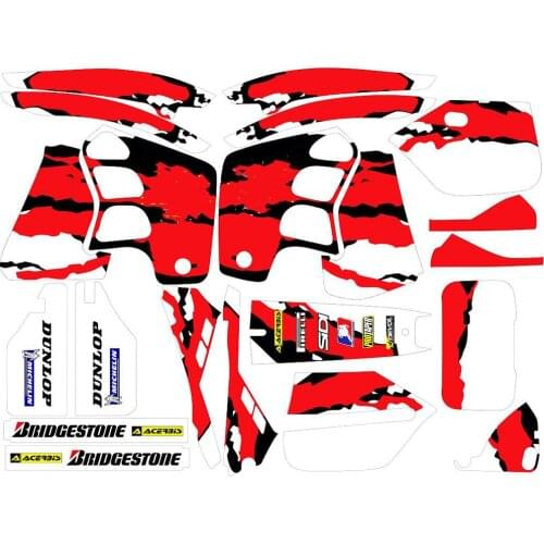 Free Custom Number Motorcycle 3M graphics stickers BACKGROUNDs decals For Honda CRM250R CRM125 1989 1990 1991 1992 1993 CRM125R