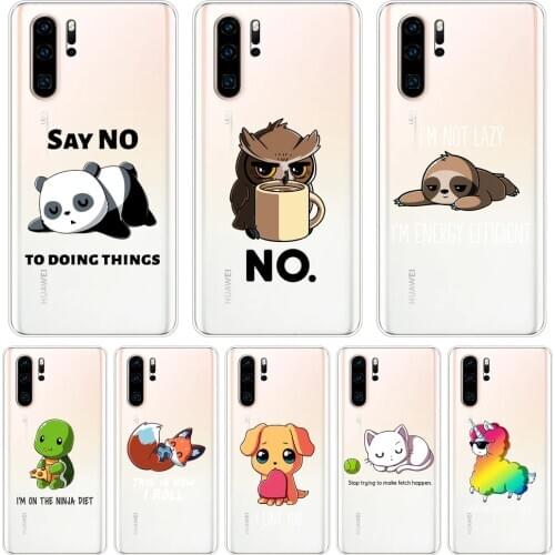Quotes Dog Cat Phone Case For Huawei P Smart Z P Smart Plus 2019 Silicone Back Cover For Huawei P30 Lite Pro P20 Lite 2019 Case
