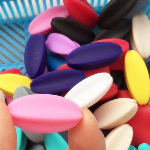 Chenkai 50pcs BPA Free Loose Silicone Starfruit Chewing Teether Beads DIY Mom and Baby Shower Pacifier Sensory Jewelry Toy