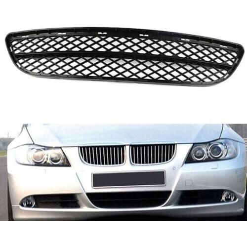 Lower Grille Decorate Cover Car Front Bumper Lower Center Grille Mesh for -BMW 3 Series E90 E91 2006-2008 51117134074