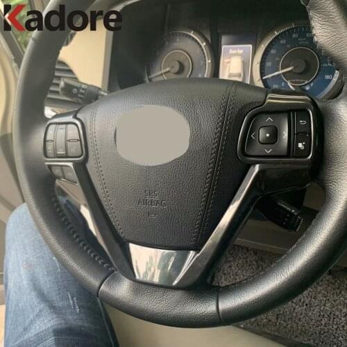 Interior Accessories For Toyota Sienna 2019 2020 Carbon Fiber Car Steering Wheel Frame Cover Trim Sticker Decoration Strip