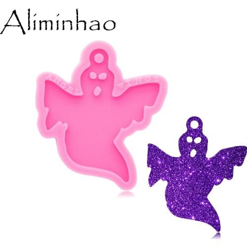 DY0707 Super Glossy Resin Halloween Ghost Silicone Mold DIY Epoxy Mould Decoration Keychain