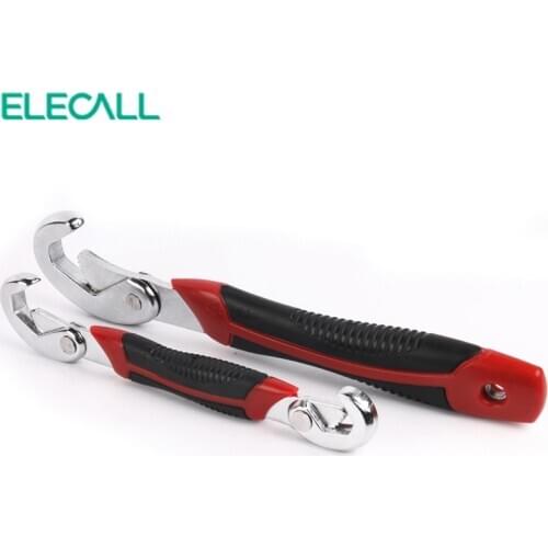 ELECALL 2 PCS/SET Universal Torque wrench Multi-function Wrench Adjustable Quick Grip Tools Wrench Universal Wrench Set