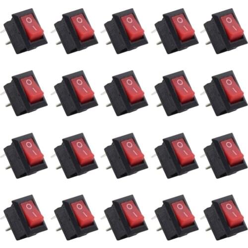 Evemodel 20pcs Miniature Rocker Switch Railway ON-OFF SPDT SW08 model building kit railway modeling