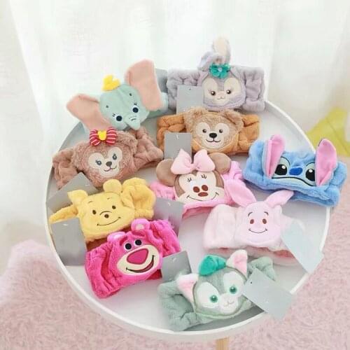 Disney Mickey Pooh Stitch Dumbo Anime Figures Cartoon Product Cosplay Hair Accessories Headband Unisex Gift