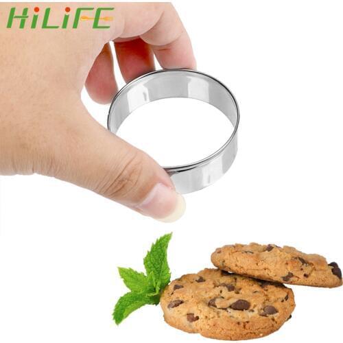 HILIFE 3pcs/set Cutter Maker Tool Cookie Pastry Wrapper Dough Cutting Tool Stainless Steel Round Dumplings Wrappers Molds Set