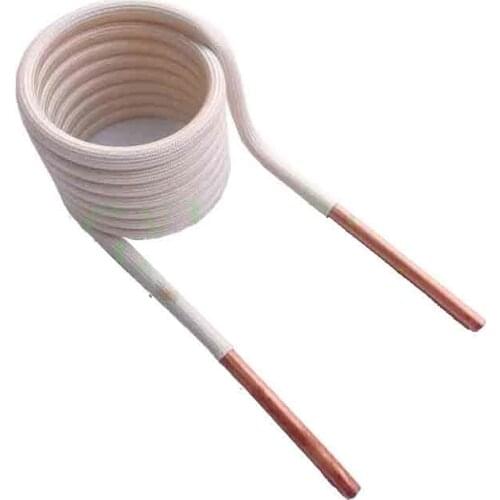 Induction heating coil ZVS copper tube water-cooled high-frequency furnace intermediate frequency 6mm without tap