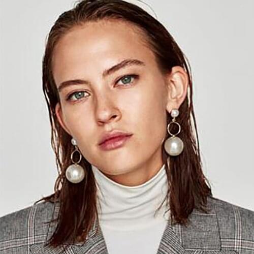 JURAN New Design Fashion Jewelry Luxury Wedding Drop Earrings for Women Female Elegant Simulated Pearl Statement Dangle Earrings